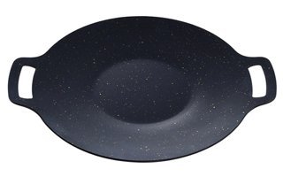 Generic Döküm Saplı Çelik 38 cm Kızartma Tava Siyah