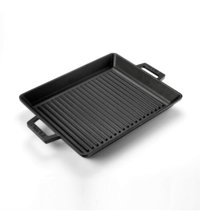Lava Dikdörtgen Döküm 26x32 cm Grill Tava Siyah