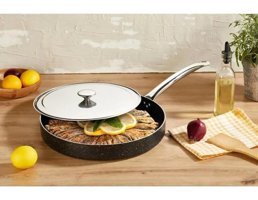 Falez Black Line Çelik Saplı Alüminyum 32 cm Balık Tava Siyah