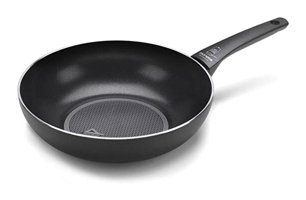 Moneta Recy 0005554328 Plastik Saplı Alüminyum 28 cm Wok Tava Siyah