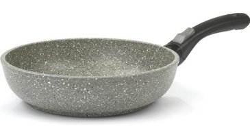 Flonal Monalite Plastik Saplı Alüminyum 32 cm Düz Tava Gri