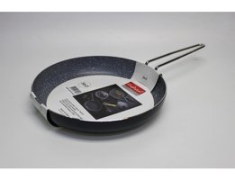 Taşhan Black Stone Maksi Lüx No:30 Çelik Saplı Granit 30 cm Düz Tava Siyah