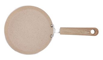 Fockety Plastik Saplı Granit 18 cm Kızartma Tava Krem