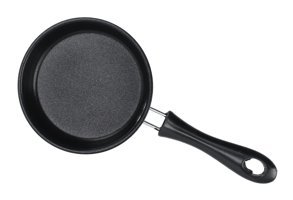 Generic Mini Plastik Saplı Paslanmaz Çelik 12 cm Kızartma Tava Siyah