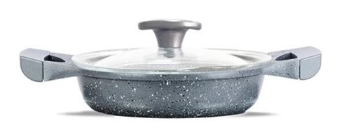 Thermoad Kapaklı Plastik Saplı Döküm 20 cm Sahan Tava Gri
