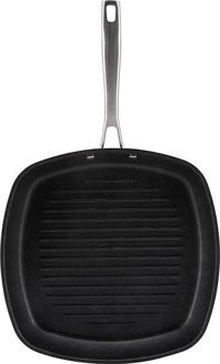 Karaca Biodiamond Çelik Saplı Diamond 28 cm Grill Tava Siyah