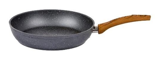 Özkent Ahşap Saplı Granit 18 cm Düz Tava Gri