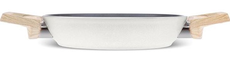 Nidage Refika Birgül Swiss Crystal Plastik Saplı Seramik 20 cm Sahan Tava Bej
