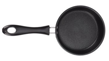 Aqxreight Plastik Saplı Paslanmaz Çelik 12 cm Kızartma Tava Siyah