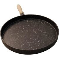 Ulutaş Ahşap Saplı Döküm 36 cm Gözleme Tava Siyah