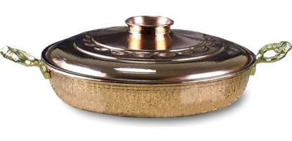 Morya Kapaklı Bakır 29 cm Balık Tava