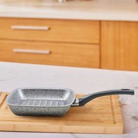 Papilla Mini Plastik Saplı Granit 18x20 cm Grill Tava Gri