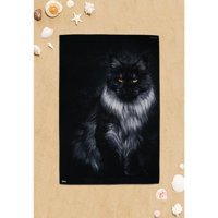 Dogo Mare Maine Coon Plaj Havlusu Siyah