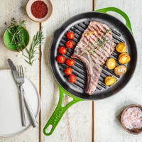 Pot Art Döküm 28 cm Grill Tava Yeşil