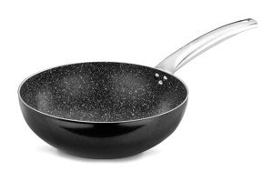 Evimsaray Zest Gusto Metal Saplı Granit 28 cm Wok Tava Antrasit