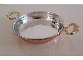 Renkli Çicekler Bakır 18 cm Sahan Tava