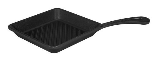 Lava Kare Döküm 16 cm Grill Tava Siyah
