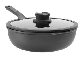 Berghoff Leo Plastik Saplı Alüminyum 28 cm Wok Tava Siyah