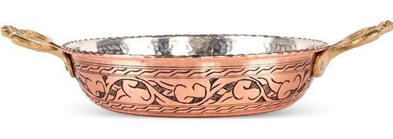 Handygoo El Işlemesi Bakır 19 cm Sahan Tava