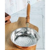 Hometarz Ahşap Saplı Bakır 11 cm Kızartma Tava Bakır