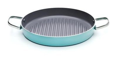 Esse Magnesto Metal Saplı Alüminyum 28 cm Grill Tava Mavi