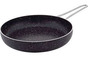 Cantef No:18 Metal Saplı Alüminyum 18 cm Düz Tava Siyah
