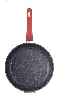 Aryıldız Terra Grey Plastik Saplı Granit 28 cm Düz Tava Gri