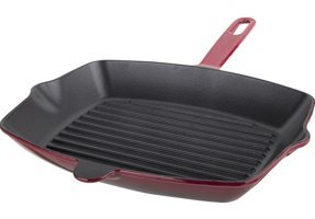 Aryıldız T/T Sil1330 Plastik Saplı Demir Döküm 30 cm Grill Tava kırmızı
