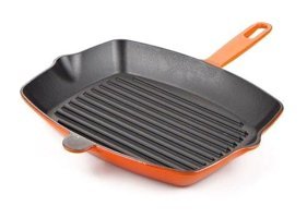 Esse Chambery Döküm Saplı Demir Döküm 26x32 cm Grill Tava Turuncu