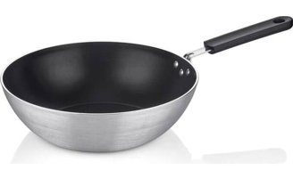 Altınbaşak Ecopan Plastik Saplı Alüminyum 32 cm Wok Tava Gri