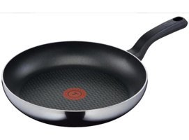 Tefal 1X Plastik Saplı Titanyum 32 cm Düz Tava Siyah