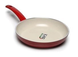 Essenso Ecotouch Napoli Plastik Saplı Alüminyum 26 cm Düz Tava Kırmızı