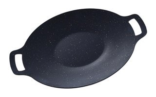 Haofy Maifan Döküm Saplı 28 cm Düz Tava Siyah