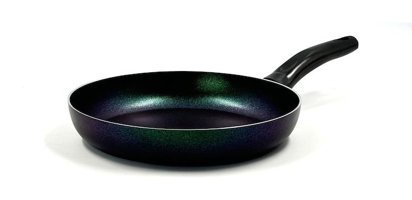 Janett Bukalemun Plastik Saplı Granit 24 cm Düz Tava Siyah