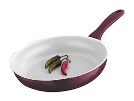 Essenso Ecotouch Berlin Plastik Saplı Alüminyum 24 cm Düz Tava Mor