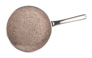 Aryıldız Claret Metal Saplı Granit 28 cm Düz Tava krem