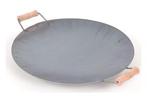 Yaman Ticaret Ahşap Saplı Döküm 40 cm Saç Tava Gri