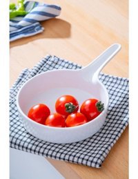 Bianco Perla Porselen 24.5 cm Düz Tava Beyaz