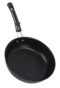 Caca Cook Plastik Saplı Paslanmaz Çelik 18 cm Kızartma Tava Siyah