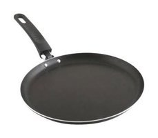 Mehtap Plastik Saplı Granit 24 cm Krep Tava Siyah