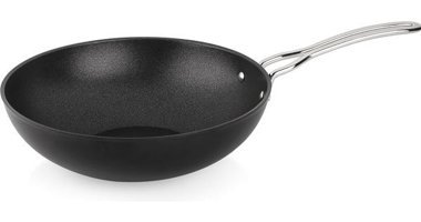 Schafer Gastronomıe Master Metal Saplı Alüminyum 28 cm Wok Tava Siyah