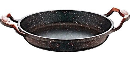 O.M.S Döküm Saplı Döküm 22 cm Sahan Tava Siyah