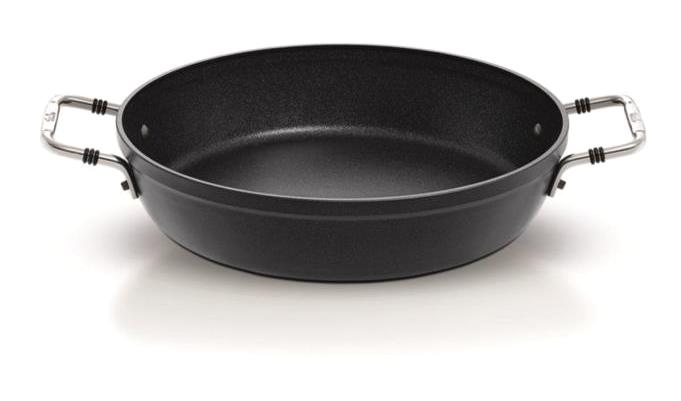 Fissler Adamant Çelik Saplı Alüminyum 28 cm Düz Tava Siyah