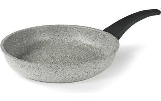Flonal Dura Plastik Saplı Alüminyum 28 cm Düz Tava Gri