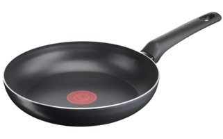 Tefal SimpleCook B55604 Plastik Saplı Titanyum 24 cm Düz Tava Siyah