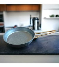 Evita Life Evita Metal Saplı Granit 22 cm Düz Tava Gri