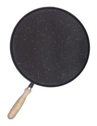Gülsan Ahşap Saplı Döküm 36 cm Balık - Gözleme Tava Siyah