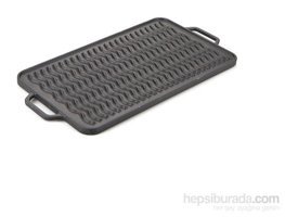 Esse Chambery Döküm Saplı Demir Döküm 26x47 cm Grill Tava Kırmızı