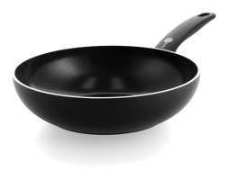 Greenpan Cambridge Plastik Saplı Seramik 28 cm Wok Tava Siyah