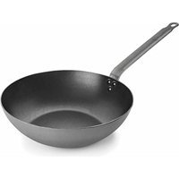 Lacor Ferrum Çelik Saplı Teflon 28 cm Wok Tava Gri